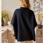 Frank & Eileen  Cape-Style Poncho Sweatshirt Top Black EUC Photo 1