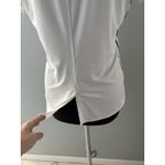 Lucky In Love Shirt Womens Large White Navy Performance Split Back Tennis Golf Photo 4