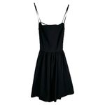ASOS Design Size 0 Dress Mini Lace Up Back Solid Black Spaghetti Strap 501 Photo 2