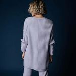 Free People Lavender Light Purple Around The Clock Soft Knit Pullover Sweater Photo 3