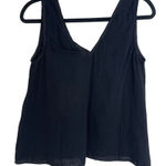 Johnny Was Calme by Navy Blue Double V-Neck Cotton Drape Tank Top Size XS Photo 0