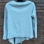 Crown & Ivy Zebra Embroidered Long Sleeve Top Gray Embellished Tie Front Medium Photo 7