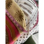 America & Beyond Embellished Embroidered Woven Tote Bag Purse Golden Haze Pink Brown Photo 5