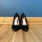 Pour La Victoire  Black Suede 4” Heels with Scalloped Mesh Detailing size 9 Photo 1