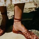 Doen Casimira sandals in red leather NEW Size 5 Photo 3