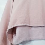 Aritzia COZY AF Pink Cropped Fleece Sweatshirt Long Sleeves Size 2 Photo 4