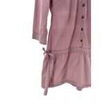 Trovata Shirt Dress M Burgundy Mini Button Front Boho Preppy Cotton Casual Red Size M Photo 1