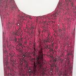 Juicy Couture  red and black pleated and studded chiffon top size large Photo 1