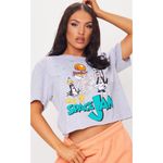 Pretty Little Thing Grey Space Jam Cropped T Shirt Photo 1