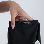 SheIn Women's Black V-neckline Front Twist Cropped Top Size XS Photo 2