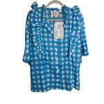 SZ Blockprints Hartley Top in Cornflower Blue Gingham NWT Sz. S Photo 2