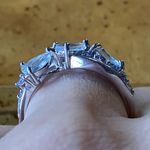 Natural Aquamarine Tanzanite Sterling Silver Ring Size 7 Photo 1