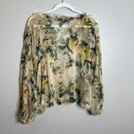 Anthropologie OPT  Coquette Top Sheer See Through S Floral Ruffle Babydoll Boho Photo 6