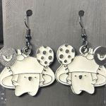 Mushroom Halloween Earrings – Spooky Cute Fall Jewelry Black Photo 0