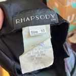 Rhapsody Vintage 90’s Black Button Back Sheer Accent Full Length Sleeveless Prom Dress Photo 8