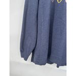 Wildfox Sweatshirt Womens Large Navy Blue Social Embroidered Comfy Cozy Casual Photo 6