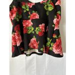 Charlotte Russe Black-red Roses Sleeveless Crop Half Top ~ Spaghetti r Strap Med Photo 5