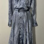 Faith Connexion Sky Stripe Silk Viscose Shirt Dress Suit Set NWT Size M NWT Blue Size M Photo 0
