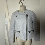 Gap  Women's Light Gray Leather Jacket Photo 1