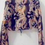 Urban Outfitters NWOT  Tiger Crop Wrap Top Photo 4