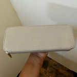 Stackers Taupe Faux Leather 2 Zipper Compartments Cosmetic Makeup Travel Bag Photo 3