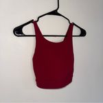 Storia Stori Red Maroon High Neck Sports Bra Crop Top criss cross back 4 XS-S Photo 2