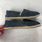 Toms Espadrille Alpargata Dot Chambray Slip On Shoes Womens 6.5 Black Rope Sole Photo 4