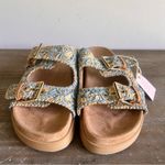 Mila Paoli Woven 2 Strap Women's Buckle Sandal Size 9 #B1970 Blue Photo 2