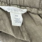 Caslon  Size 16 W 100% Linen Jogger Style Pants Tan Drawstring with Pockets Photo 3