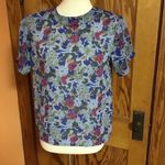 Vintage 80s floral blouse Size M Photo 4