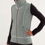 Lululemon  Daily Yoga Jacket Classic Stripe Mint Moment Black/Black 2 Photo 0