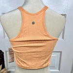 Zella Women's Medium Orange Coral Beads Seamless Sports Bra Racerback Padded Photo 2