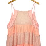 POL  Women’s Pink Tie Front Tiered Mini Slipdress Coverup size large Photo 5