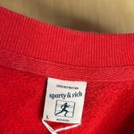 Sporty & Rich Red HEALTH Crew Neck Cotton Sweatshirt MadeinUSA size L MSRP $185! Size L Photo 2