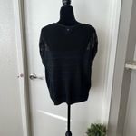 Mossimo Supply Co Mossimo Womens Short Sleeve Scoop Neck Crochet Knit Black Top Size Large Photo 2
