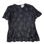 Adrianna Papell VINTAGE Boutique Evening Silk Beaded Top Photo 0