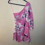 Yumi Kim  Pink Floral One Shoulder Dress Size M Photo 1