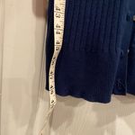 525 America 525 Size XS Blue Button Down Wide Rib Knit Duster Cardigan Dress Soft Stretch Photo 3