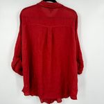 Torrid Drop Shoulder Shirt Womens 2x Orange Rayon Roll Tab Sleeve Button Front Photo 4