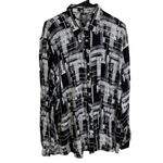Ethyl Clothing Top Womens Size 2XL Black Long Sleeve Button Up Patchwork NWT Photo 1