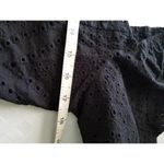 Socialite Black Eyelet Lace Crop Top 3/4 Balloon Sleeve Womens Size Medium Photo 5