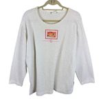 Artisans Sunschein Designs 90s Vtg Cotton White Terry Cloth Beach Theme Top XL Photo 0