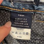 Lands' End Jeans Womens 12 P Petite Curvy Fit Denim Flare Trouser Leg City Waist Blue Size 12P Photo 2