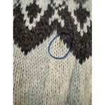 Noba Vintage Italian Wool Blend Fair Isle Crewneck Sweater Women’s Size Large Green Photo 3