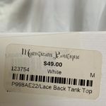 Molly Bracken : White Lace Back Top- M Photo 2