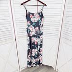 Philosophy Oversized Floral Faux Wrap Side Tie Sleeveless Maxi Slip Dress Blue 4 Photo 9