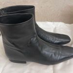 Vince  Ness Lamb leather Square-Toe Ankle Boots Size 5.5M NWT Photo 2