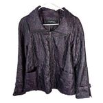 Cheryl Nash Windridge Women's Purple Crinkled Jacket M Long Sleeve Size M Photo 0
