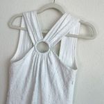 Opening Ceremony Textured White O-Ring Ruffle Hem Midi Dress Photo 7