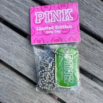 PINK - Victoria's Secret VS Pink limited edition green dog tag pendant and white cosmetic bag Photo 1